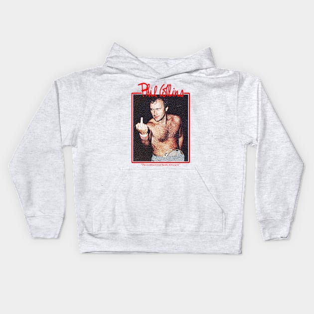 Iconic Phil Collins Kids Hoodie by Triggers Syndicate